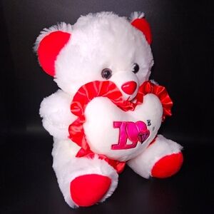 Light Up Talking Teddy Bear "I LOVE YOU" Valentines Day Plush Red or White Bear